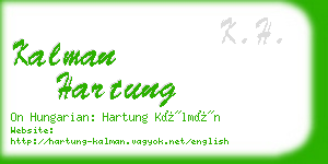 kalman hartung business card